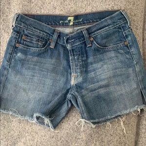 7 For all mankind denim shorts